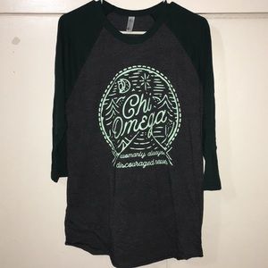 Chi Omega Quarter Sleeve Gray Symphony Shirt